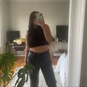 NWT AGOLDE leather pants